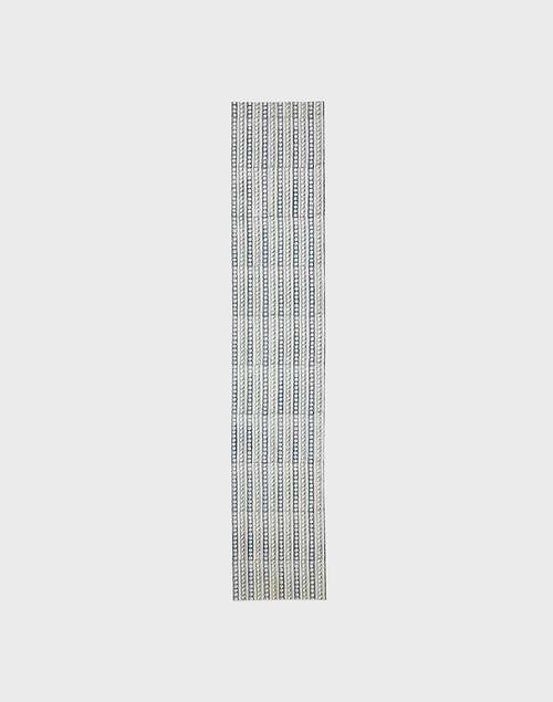 Blue Mosaic Cotton Table Runner Blue Mosaic Cotton Table Runner