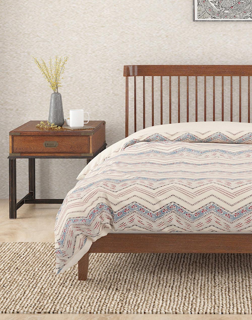 Multi Inaya Cotton Printed Duvet Cover Double