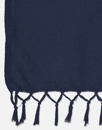 Navy Rizwan Cotton Single Bed Cover Navy Rizwan Cotton Single Bed Cover