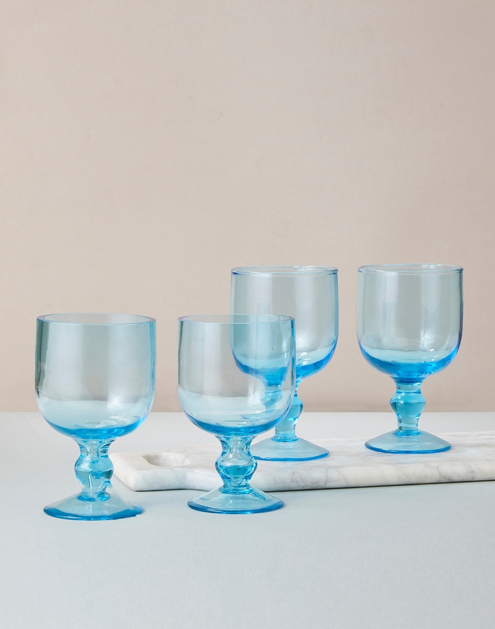 Blue Vatika Goblets Set Of 4-Design 2