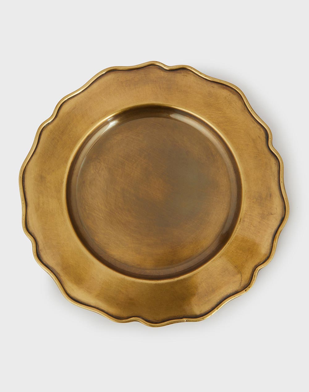 Antique Brass Suvarn Metal Platter
