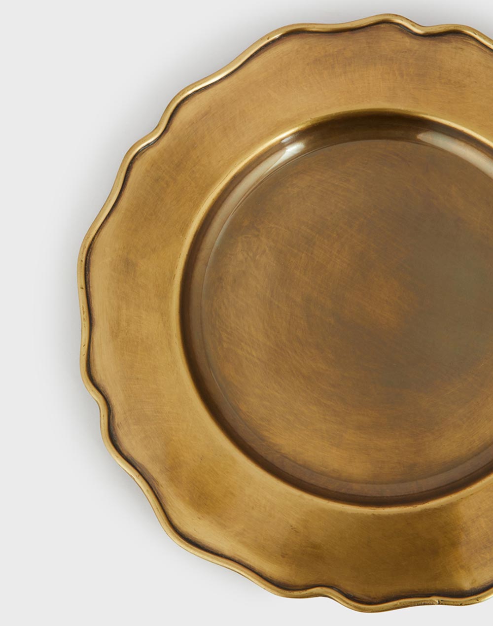 Antique Brass Suvarn Metal Platter