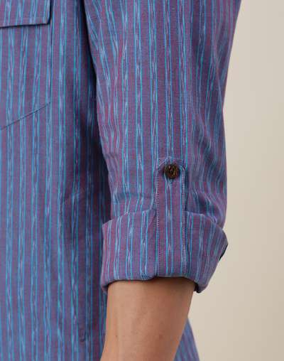Blue Cotton Slim Fit Short Kurta Blue Cotton Slim Fit Short Kurta