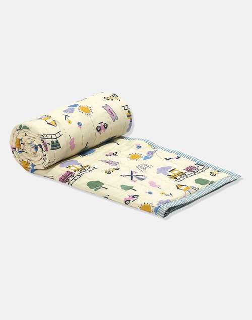 Multi Voyage Cotton Quilt Printed Single Multi Voyage Cotton Quilt Printed Single