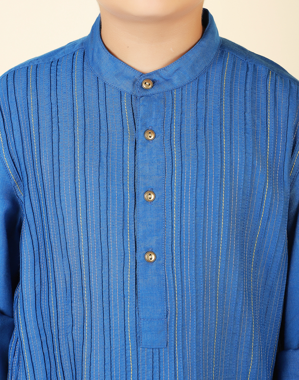 Blue Viscose Silk Embroidered Long Kurta