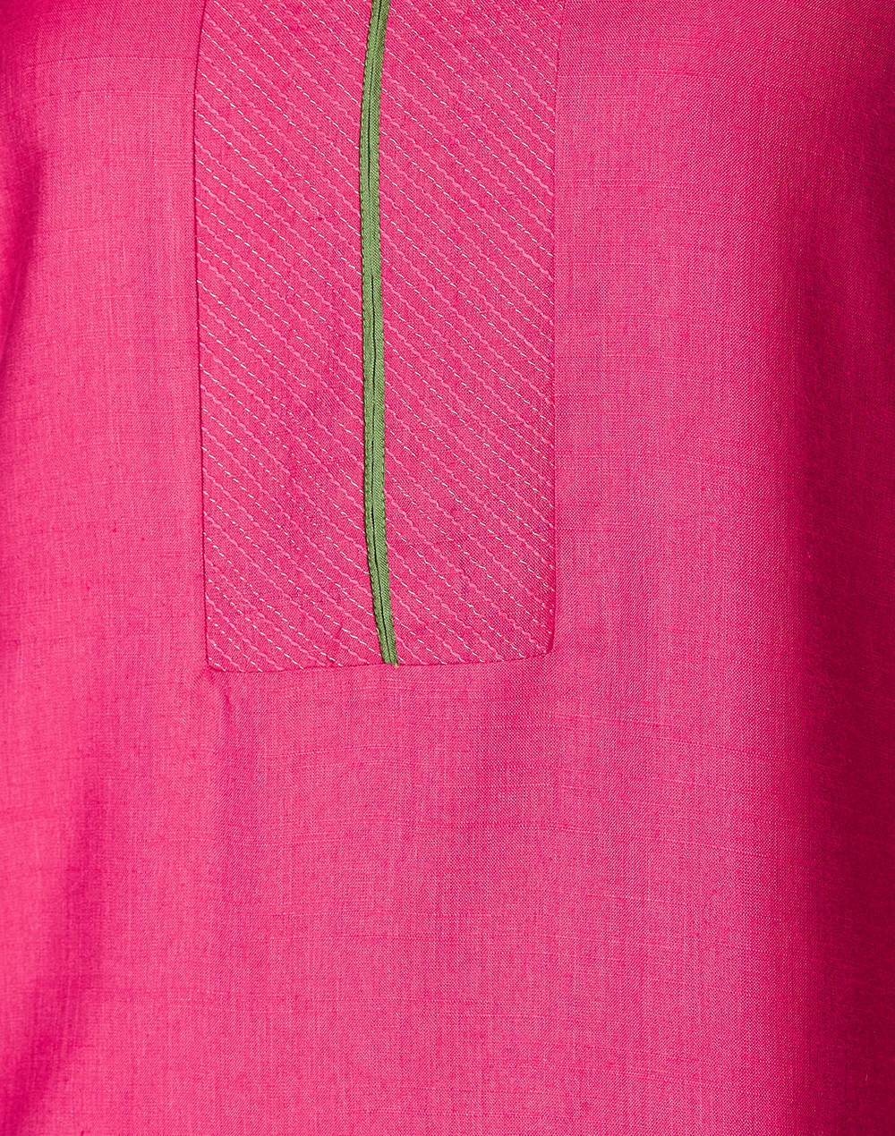 Pink Viscose Silk Embroidered Long Kurta