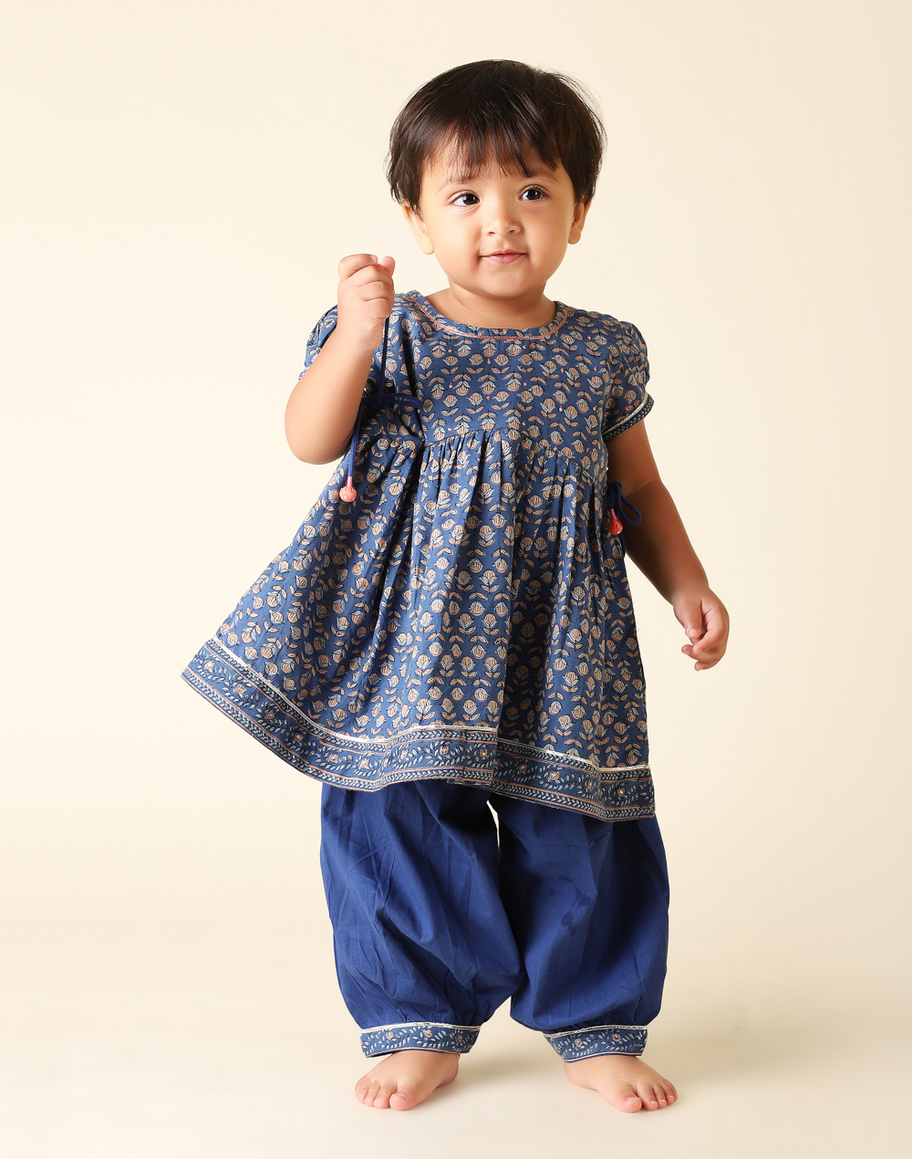 Buy Cotton Printed Churidar Set for Kids Online at Fabindia