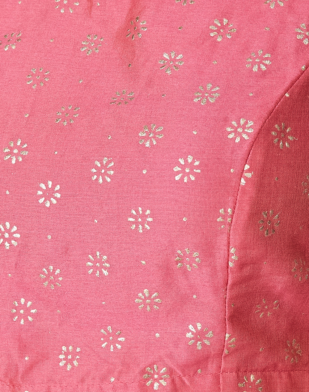 Pink Cotton Silk V-Neck Blouse