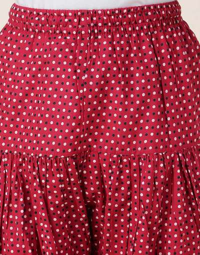 Red Cotton Printed Salwar Red Cotton Printed Salwar