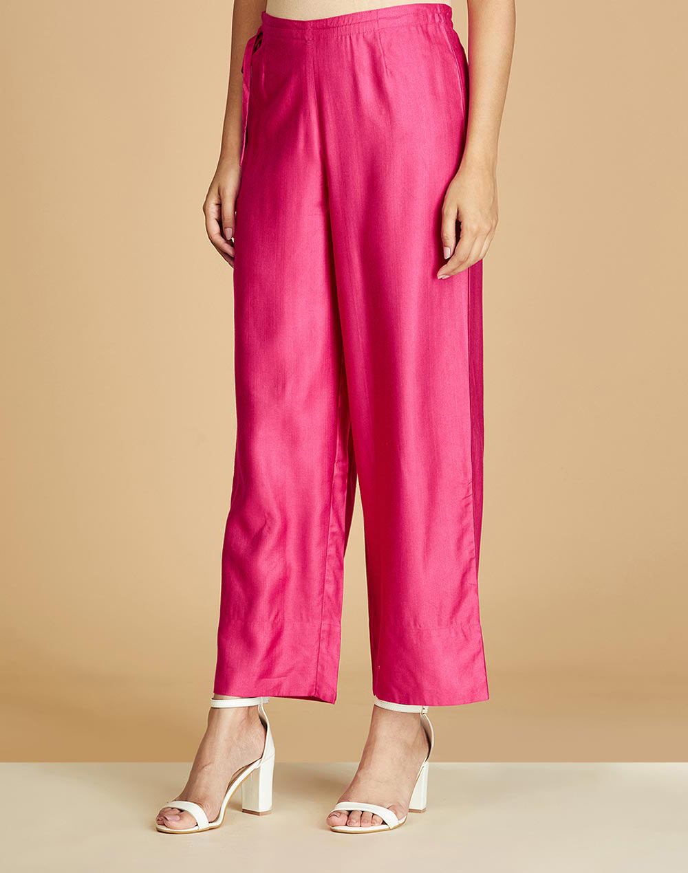 Buy INSENSE Pink Ankle Length Cotton Blend Women's Night Wear Joggers