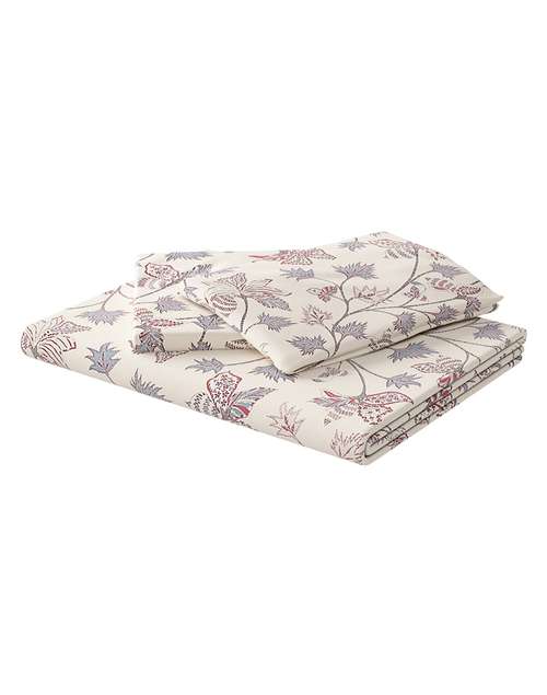 Teal Inaya Cotton Printed King Bed Sheet With 2 Pillow Covers Teal Inaya Cotton Printed King Bed Sheet With 2 Pillow Covers