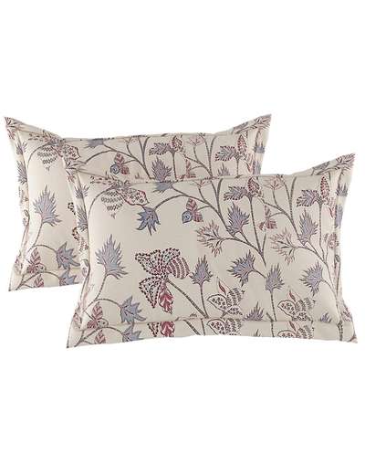 Teal Inaya Cotton Printed King Bed Sheet With 2 Pillow Covers Teal Inaya Cotton Printed King Bed Sheet With 2 Pillow Covers