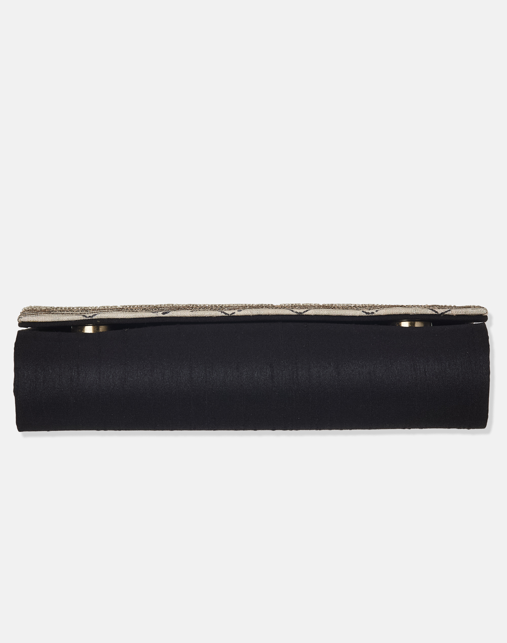 Black Hand Embroidered Clutch