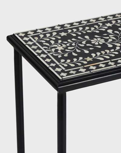 Black Amaya Inlay Console Black Amaya Inlay Console