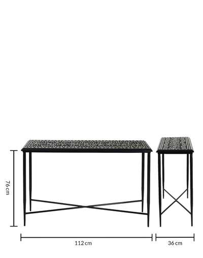 Black Amaya Inlay Console Black Amaya Inlay Console