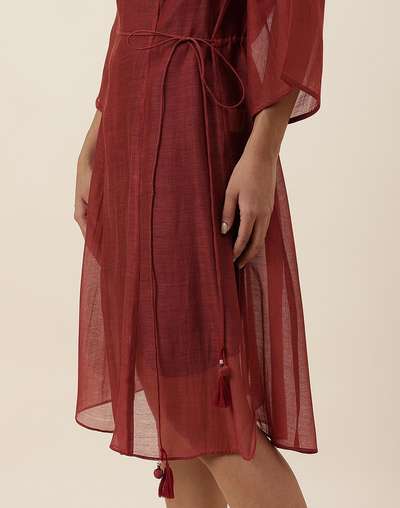 Orange Cotton Silk Embroidered Shrug Orange Cotton Silk Embroidered Shrug