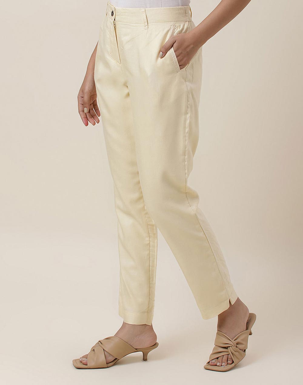 Cotton Lycra Plain Formal Casual Trouser Pant Women at Rs 425/piece in Noida