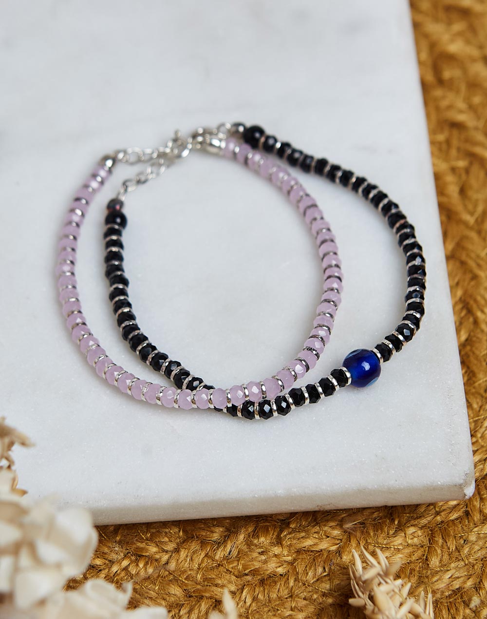 Silver Nazar Battu Bracelet set Of 2 Silver Nazar Battu Bracelet set Of 2