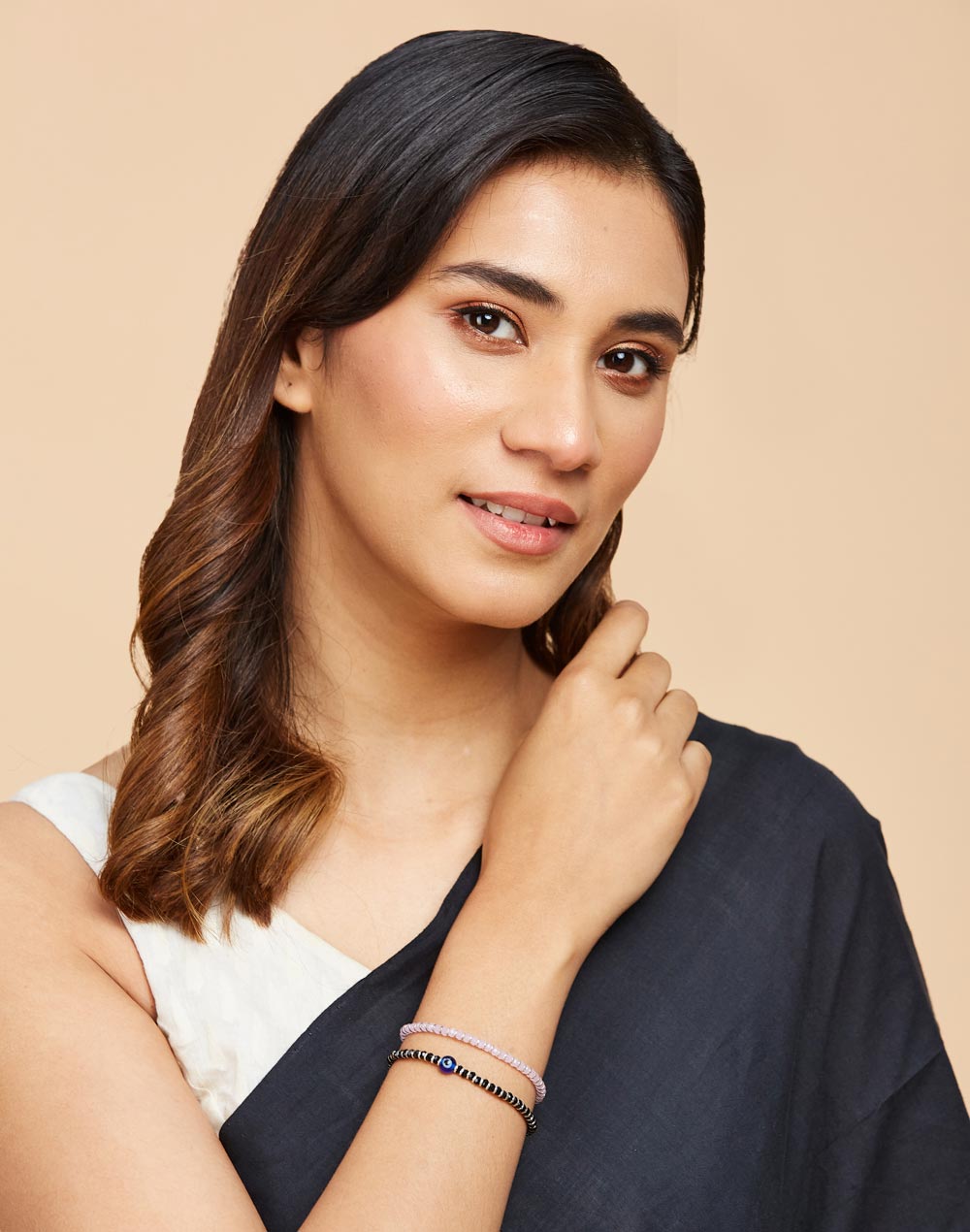 Silver Nazar Battu Bracelet set Of 2 Silver Nazar Battu Bracelet set Of 2