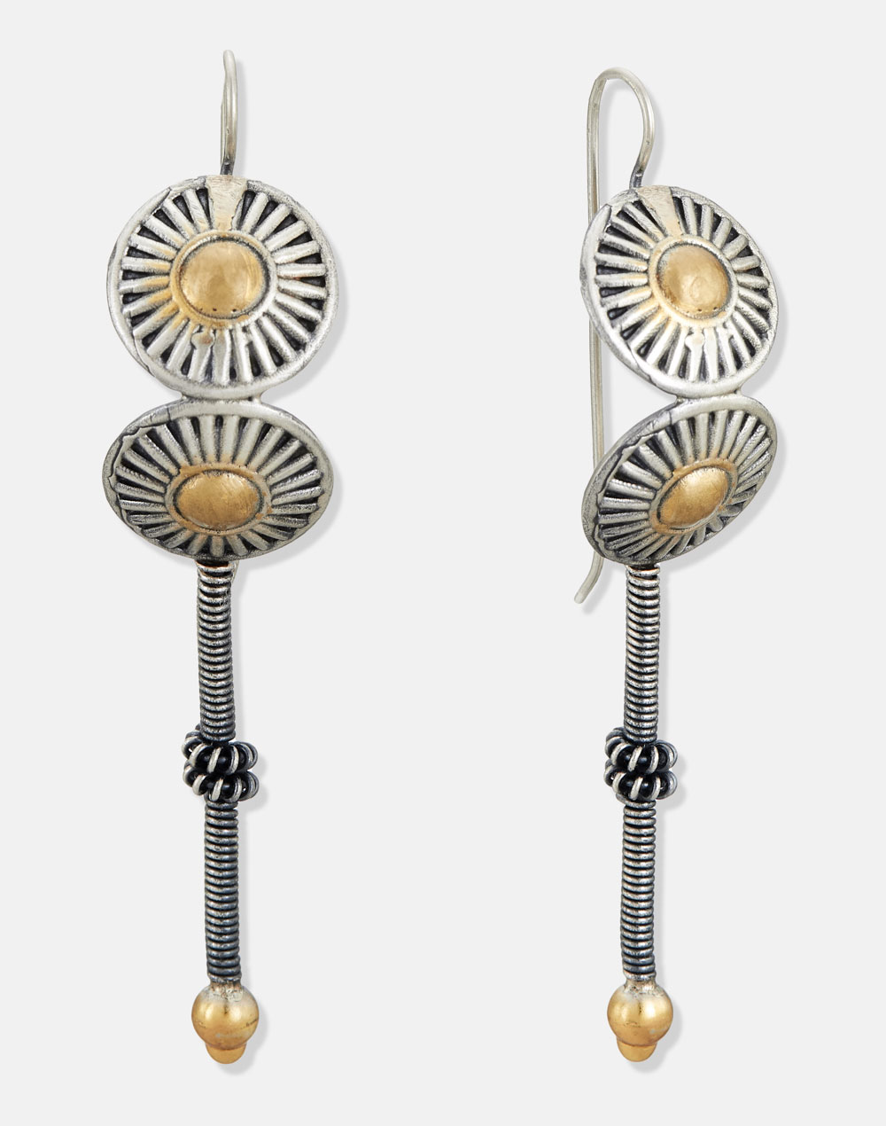 Multi Silver Dangler Earrings