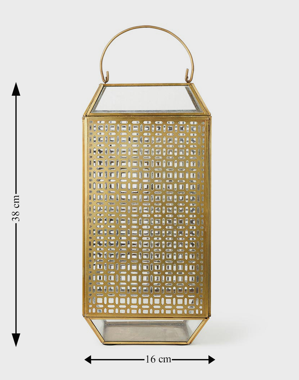 Brass Metal Cutwork Inaaya Lantern - Large