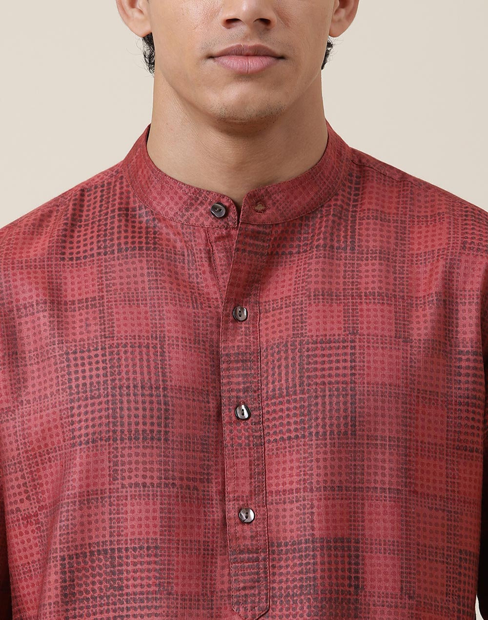 Pink Viscose Silk Slim Fit Printed Long Kurta Pink Viscose Silk Slim Fit Printed Long Kurta