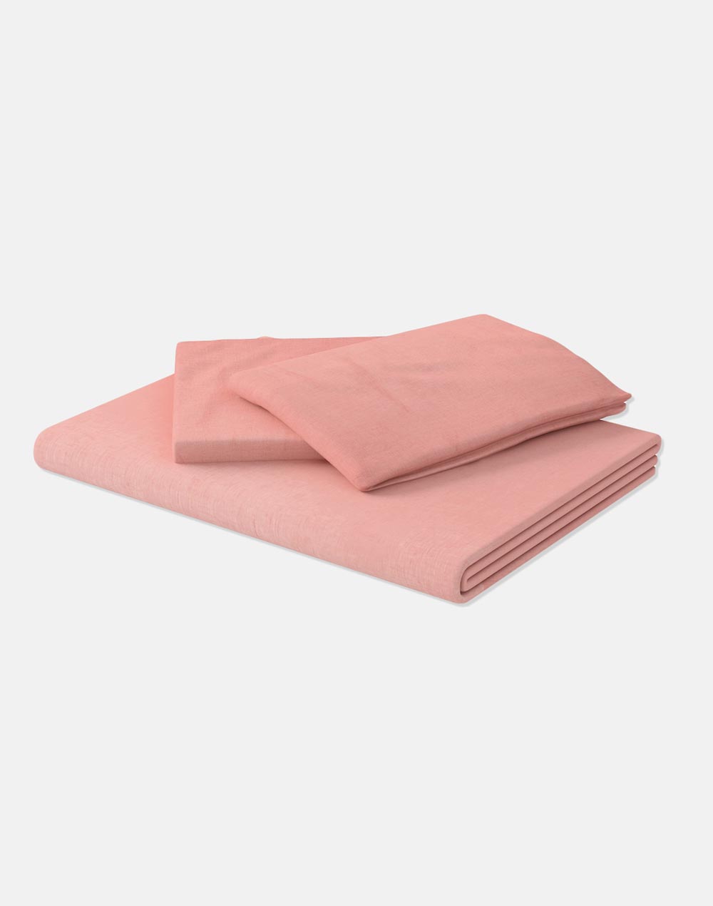 Terracotta Avni Linen Woven Bed Sheet With 2 Pillow Covers Terracotta Avni Linen Woven Bed Sheet With 2 Pillow Covers