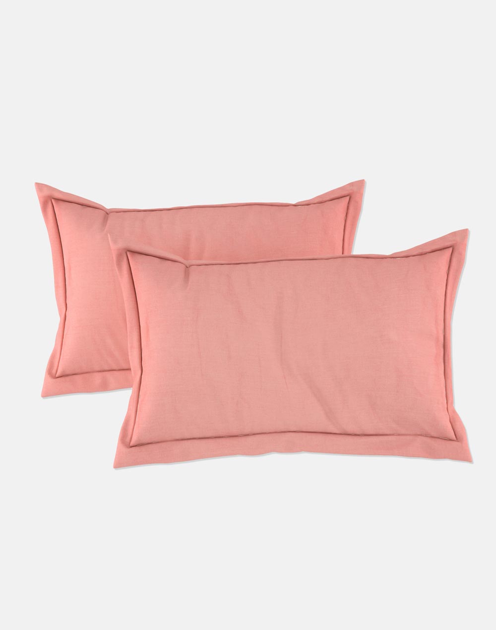 Terracotta Avni Linen Woven Bed Sheet With 2 Pillow Covers Terracotta Avni Linen Woven Bed Sheet With 2 Pillow Covers