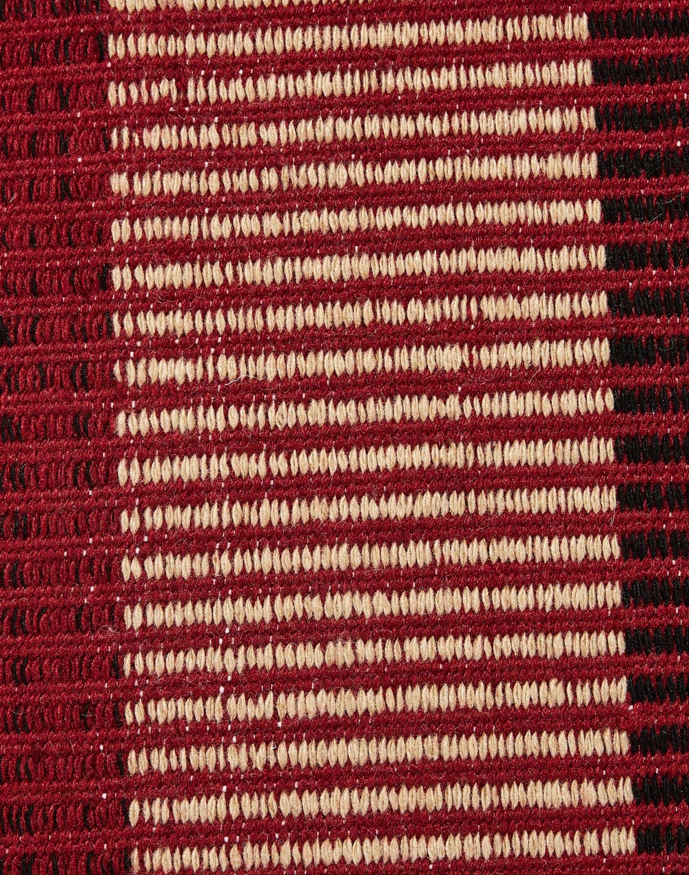 Red Rudhir Polyester Woven Dhurrie Red Rudhir Polyester Woven Dhurrie