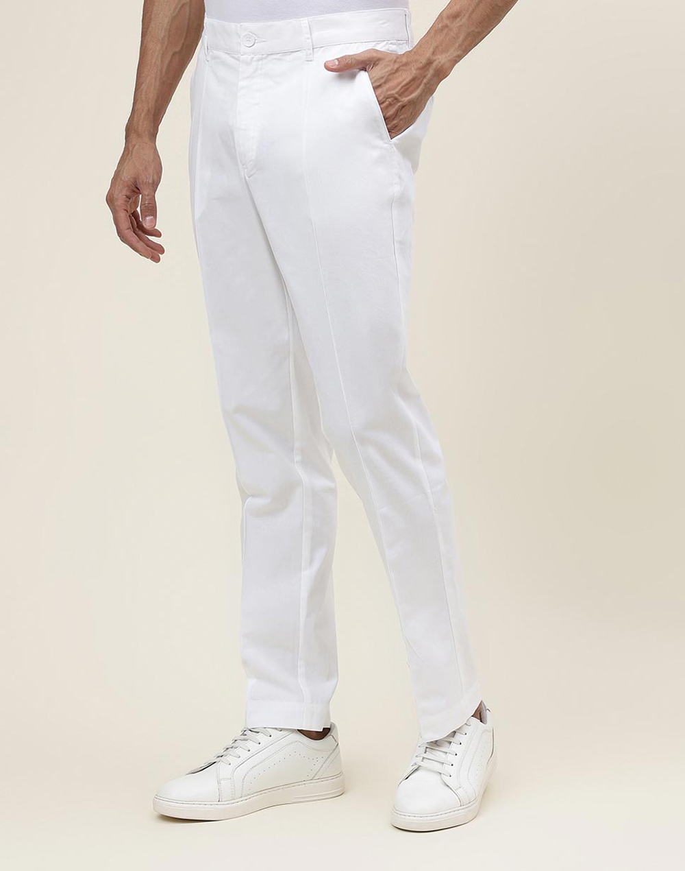 Buy White Cotton Slim Fit Jama Pants for Men Online at Fabindia | 20053330