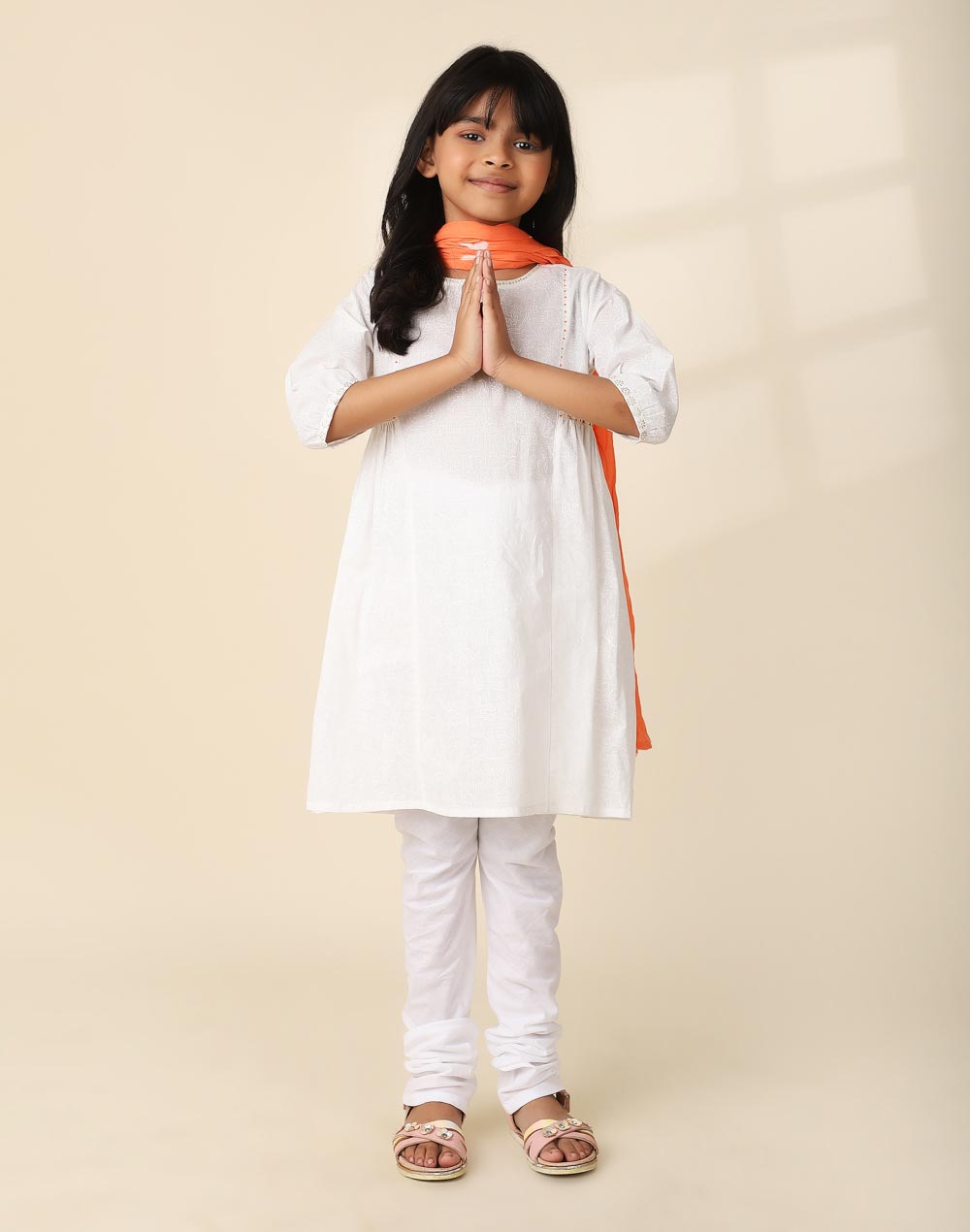 Buy Cotton Printed Churidar Set for Kids Online at Fabindia