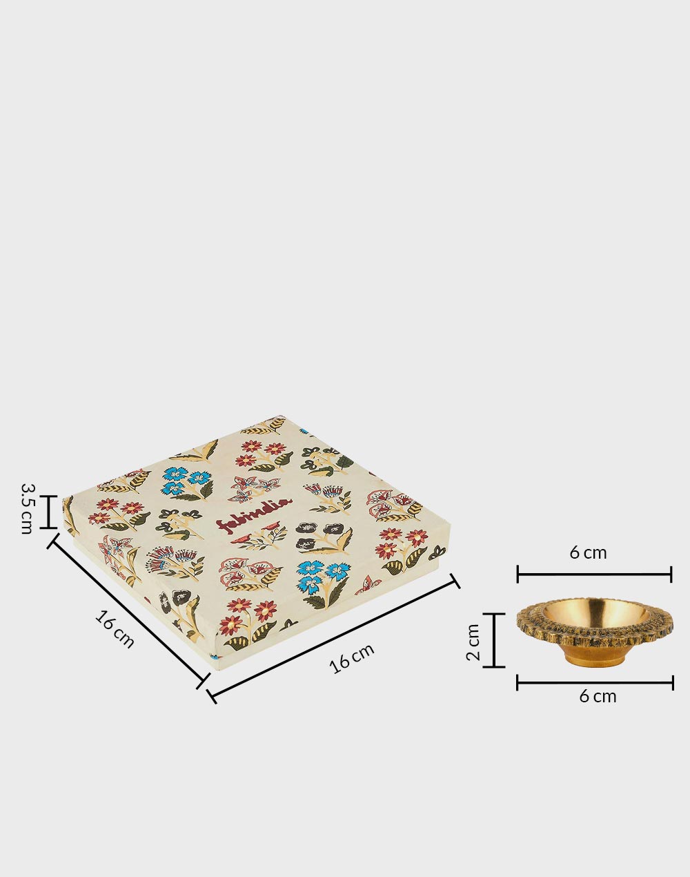 Brass Mivaan Oval Diya Gift Set Brass Mivaan Oval Diya Gift Set