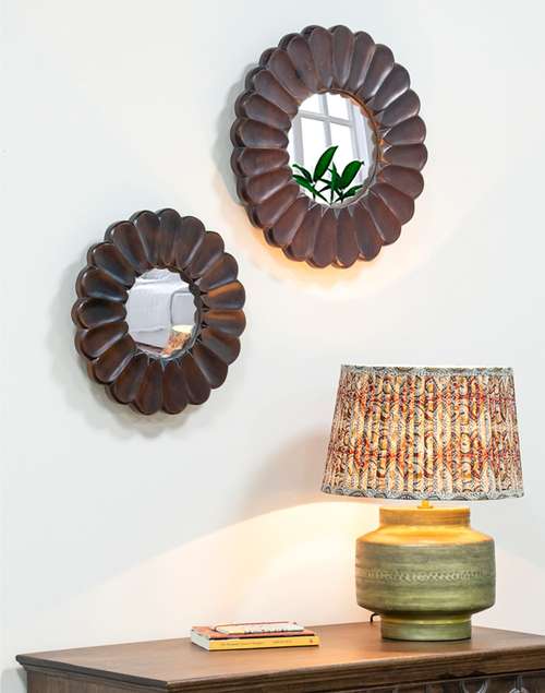 Brown Kasa Wood Wall Mirror Brown Kasa Wood Wall Mirror