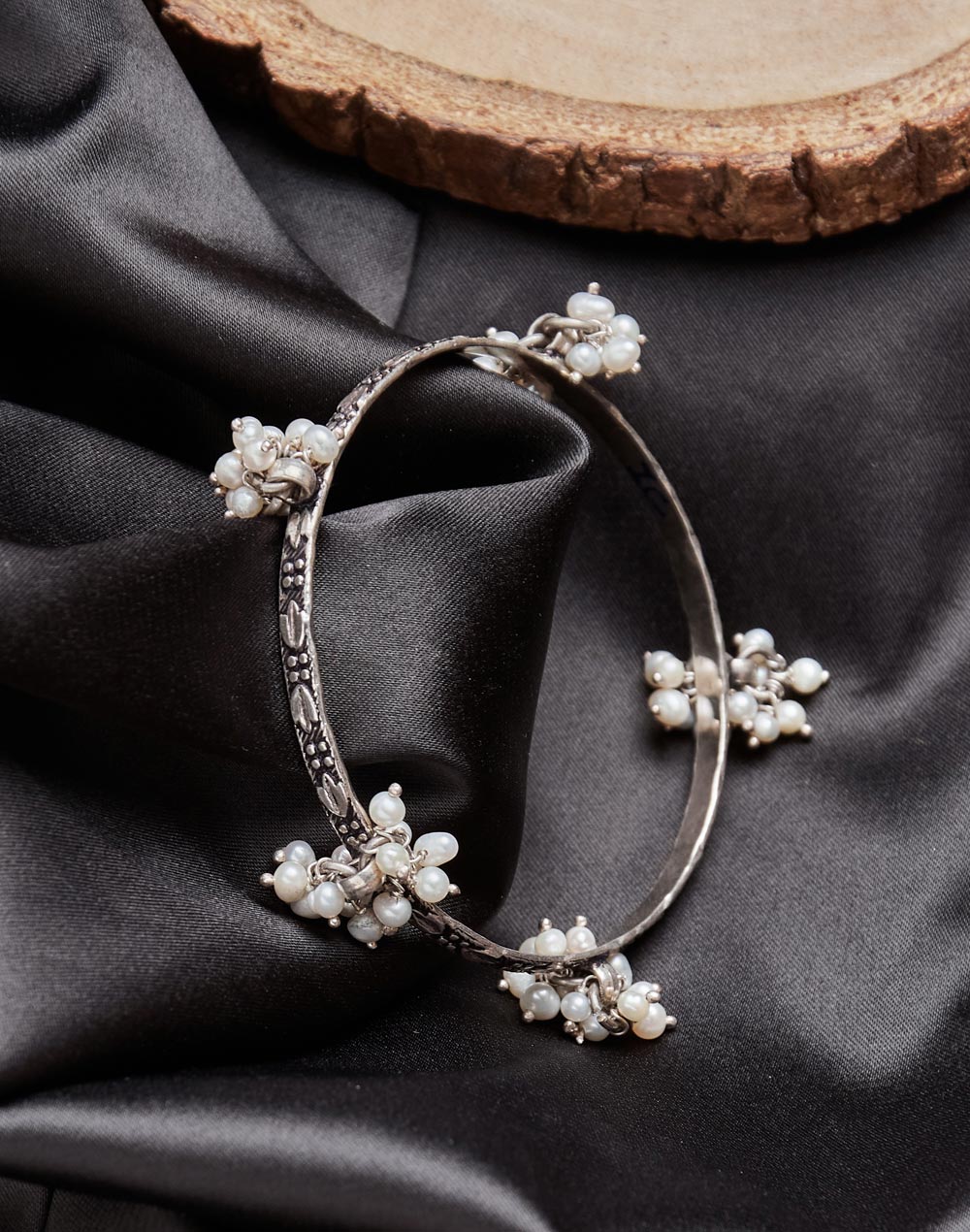 Silver Pearl Bangles Silver Pearl Bangles