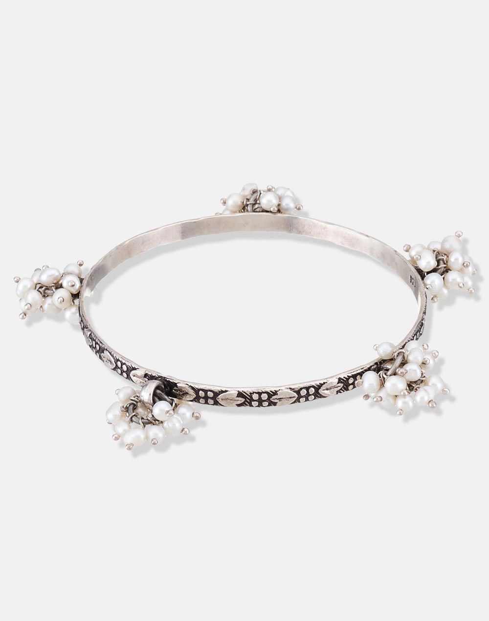 Silver Pearl Bangles Silver Pearl Bangles
