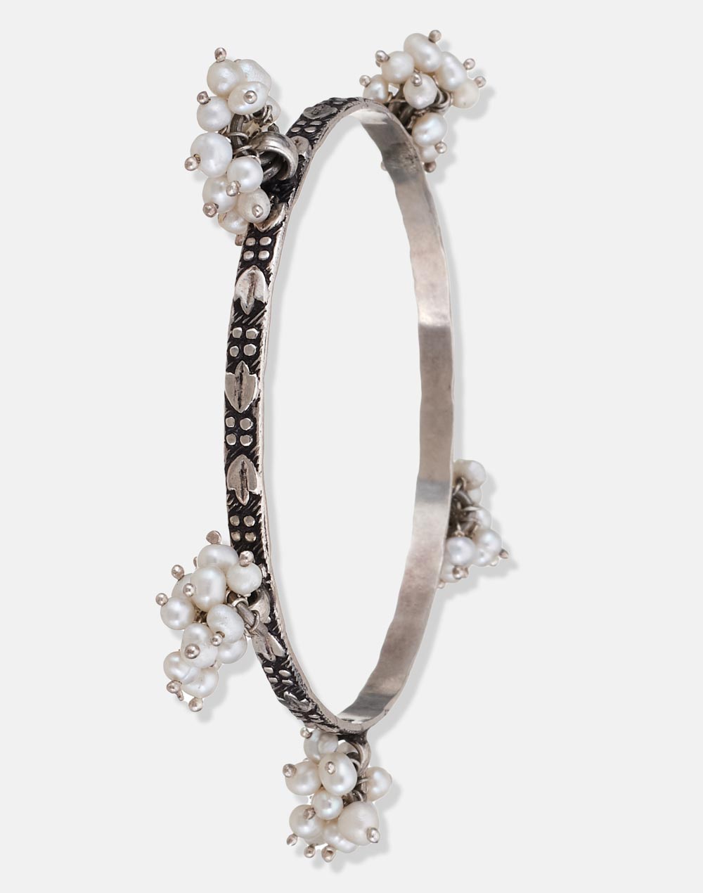 Silver Pearl Bangles Silver Pearl Bangles