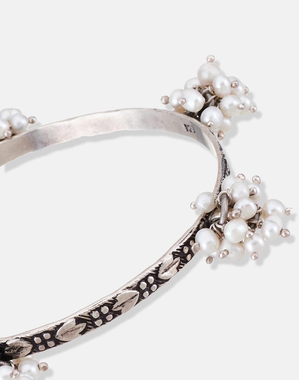 Silver Pearl Bangles Silver Pearl Bangles