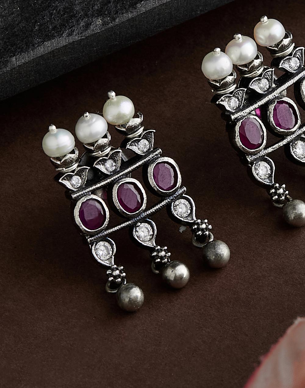 Silver Pearl Stud Earrings Silver Pearl Stud Earrings