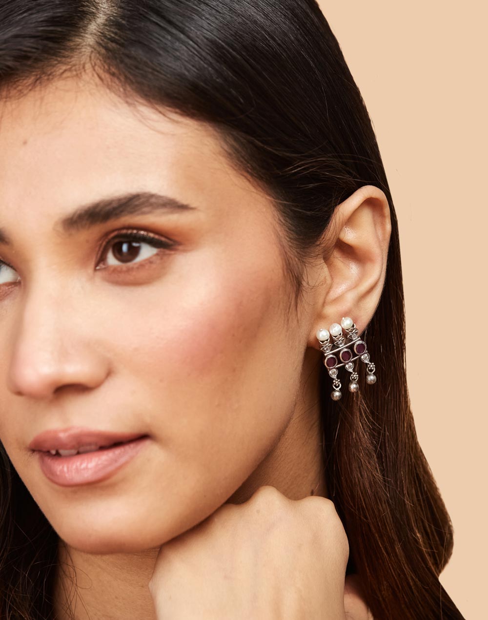 Silver Pearl Stud Earrings Silver Pearl Stud Earrings