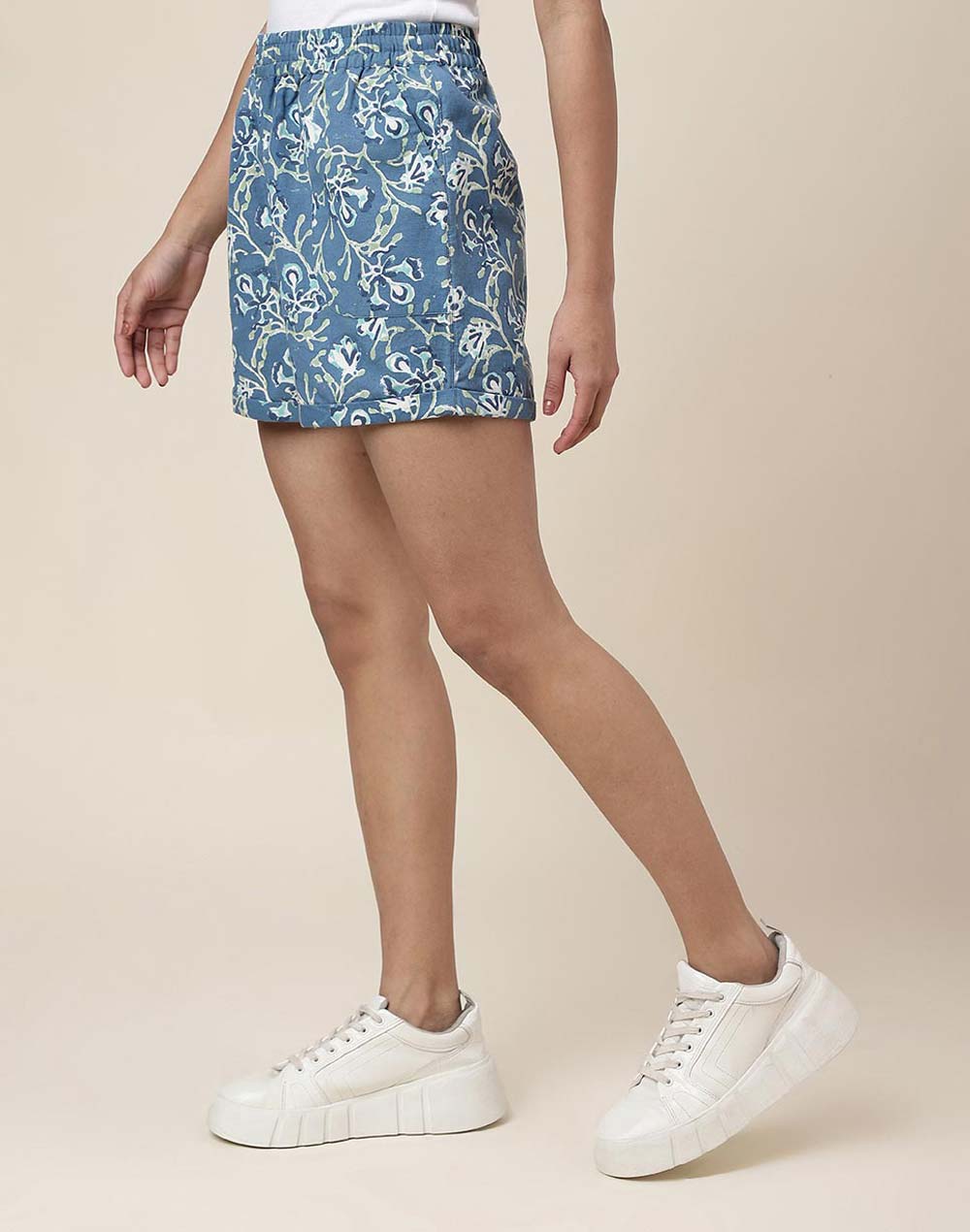 Buy Cotton Block Printed Shorts for Women Online at Fabindia