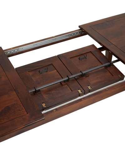 Brown Wood Heritage Extendable Dining Table Brown Wood Heritage Extendable Dining Table