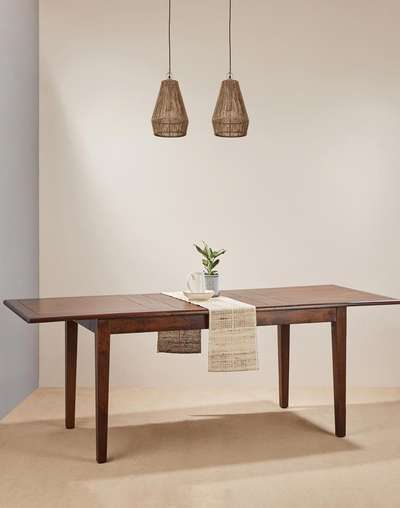 Brown Wood Heritage Extendable Dining Table Brown Wood Heritage Extendable Dining Table