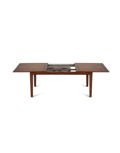 Brown Wood Heritage Extendable Dining Table Brown Wood Heritage Extendable Dining Table