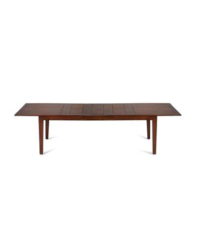 Brown Wood Heritage Extendable Dining Table Brown Wood Heritage Extendable Dining Table