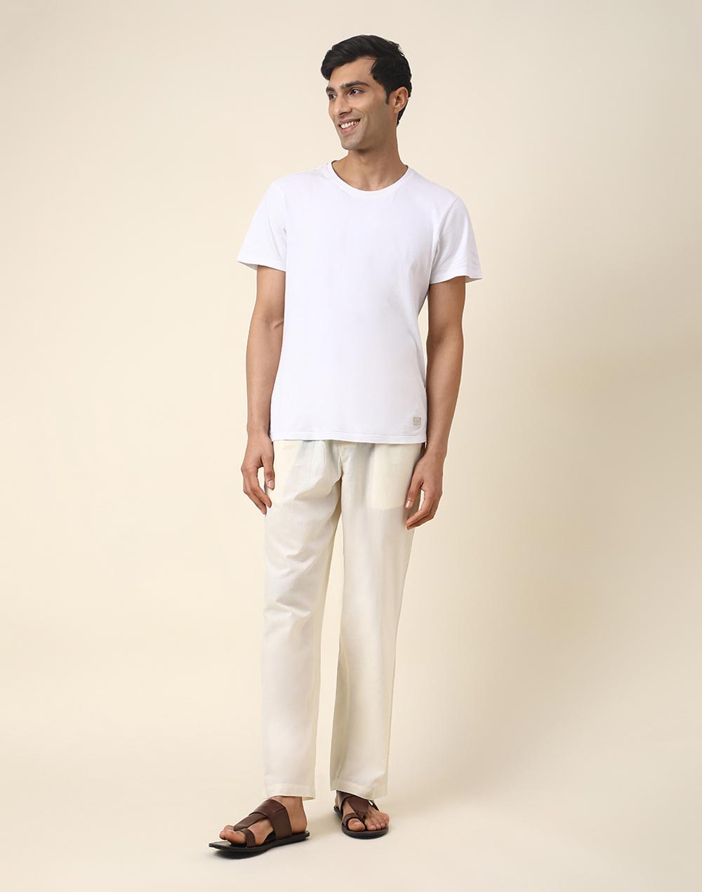 Natural Cotton Drawstring Pants Natural Cotton Drawstring Pants