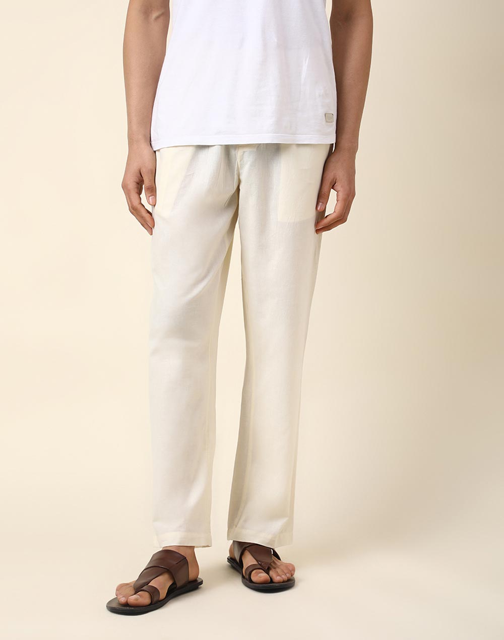 Buy Natural Cotton Drawstring Pants for Men Online at Fabindia