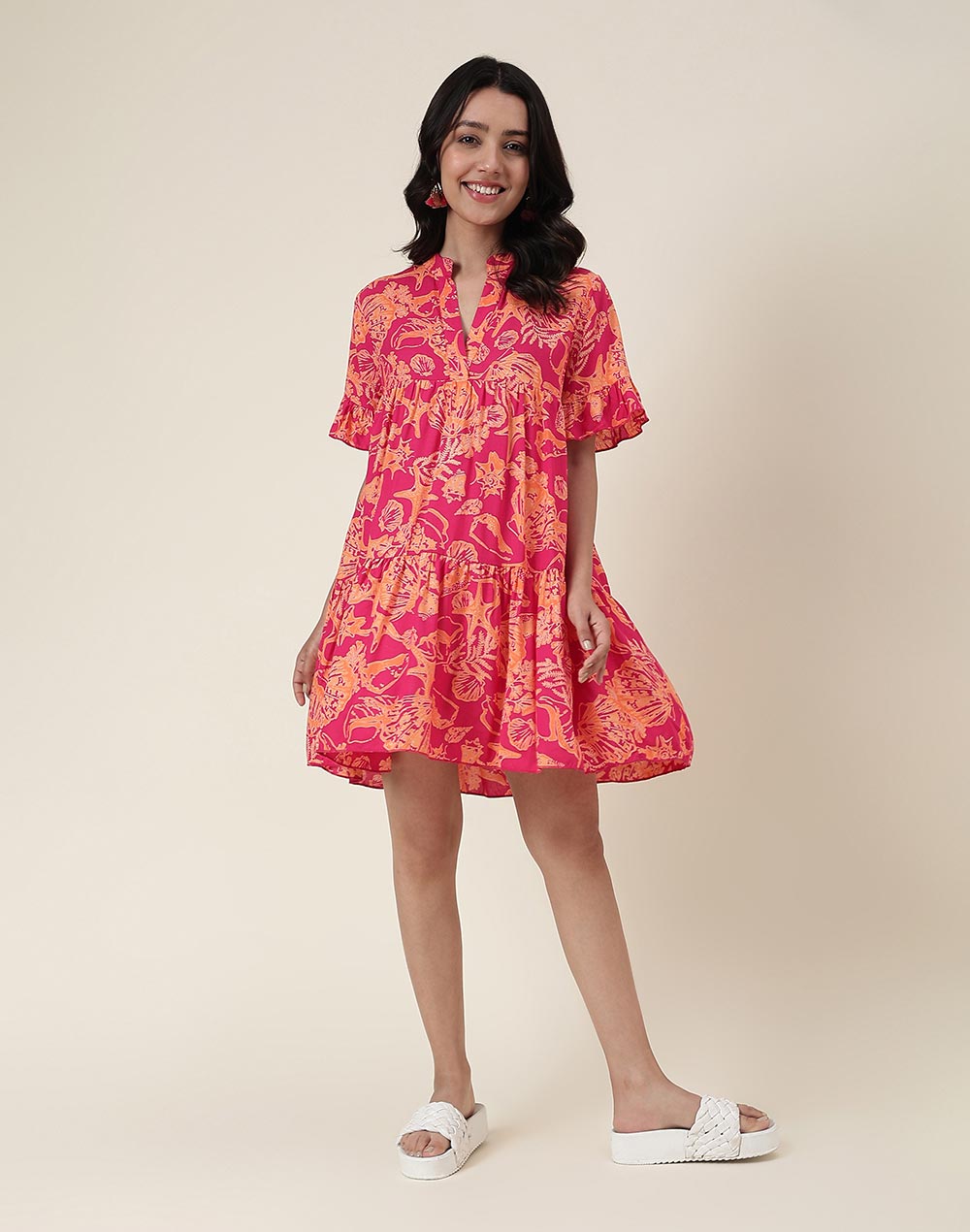 Buy Linen Cotton Knee Length Dress for Women Online at Fabindia
