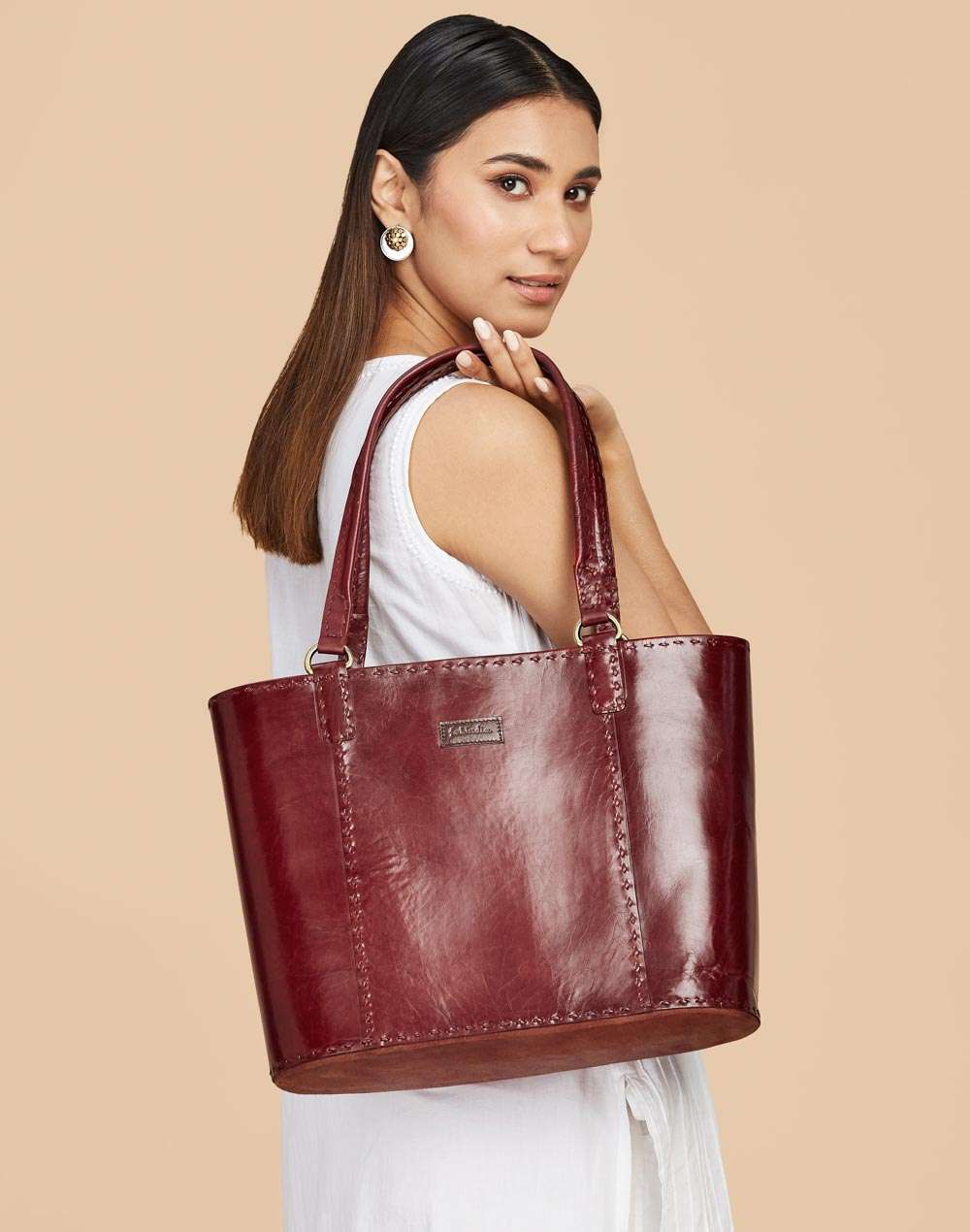 Fabindia leather tote bag Clearance