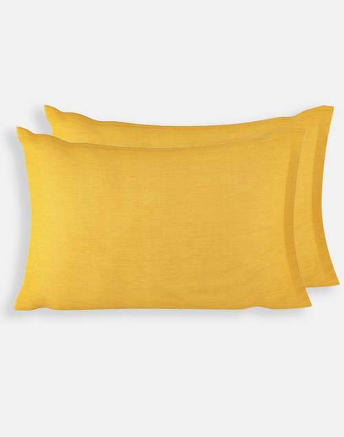 Yellow Cotton Pillow Cover Set Of 2 Yellow Cotton Pillow Cover Set Of 2