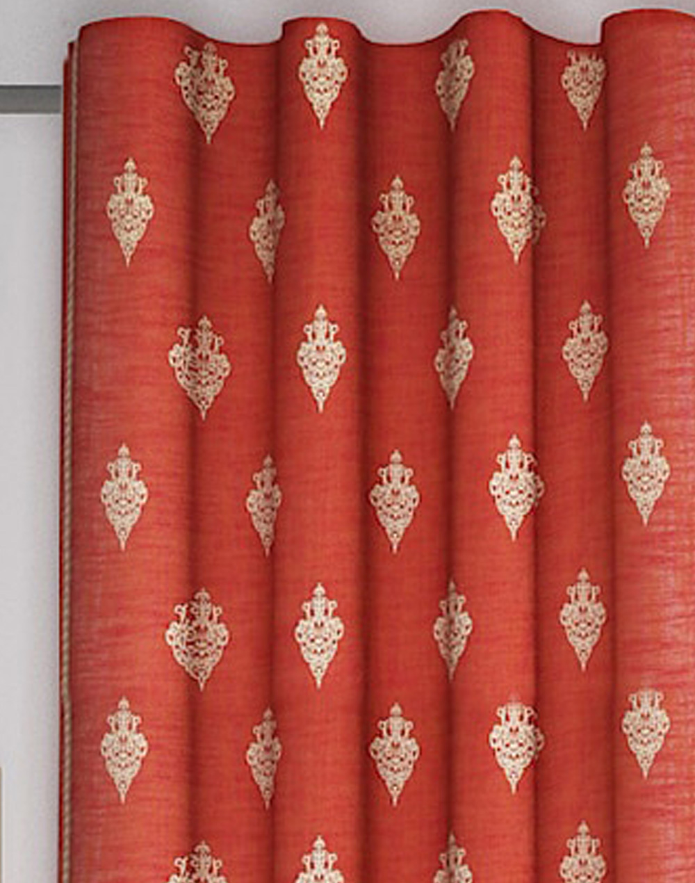 Orange Sahir Cotton Semi Sheer Curtain | 1Pc Orange Sahir Cotton Semi Sheer Curtain | 1Pc